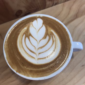Anaya Coffee - Lavender almond milk latte : I have never received an almond milk latte with this good of latte art! - Coffee & Tea Near Me - Melbourne, Florida