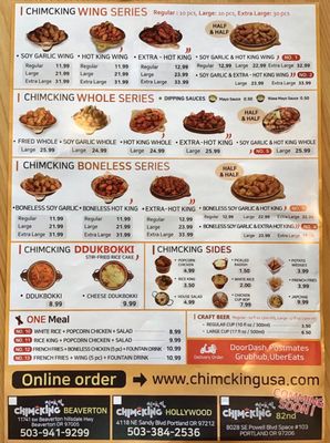 Menu photo 6 ChimcKing Beaverton, OR
