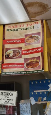 Menu photo 7 Maria's Tacos Pomona, CA