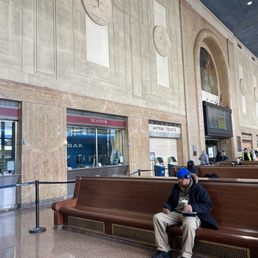 Waiting area for Amtrak