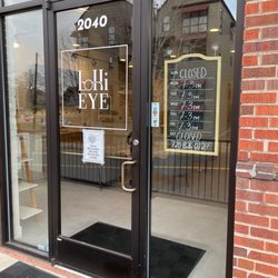 LoHi Eye Care and Eyewear - Hours of operation and front door next to Linger and Anna Be
