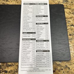 Momiji Sushi Bar and Restaurant - Itemized menu with pricing