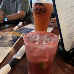 Ichabod’s Grille - Front: House Marg w/ blackberry flavor Back: Red Beer