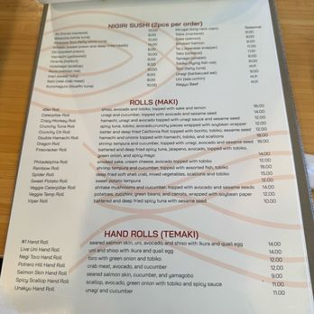 Live Sushi Bar - Menu - Sushi Bars Near Me - San Francisco, California
