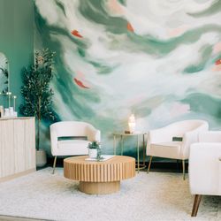 Blush & Glow Aesthetics - Our waiting room where guests can make a coffee and relax