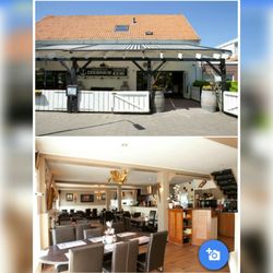 Seebinki - Oben sieht man das Resteraunt von außen und unten von innen.