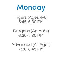 Britannia Karate - Class schedule