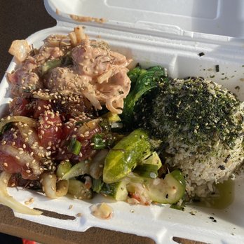 Jus' Poke - Half Spicy Poke half Shoyu Poke - Hawaiian Near Me - Redondo Beach, California Jus' Poke - Half Spicy Poke half Shoyu Poke - Hawaiian Near Me - Redondo Beach, California