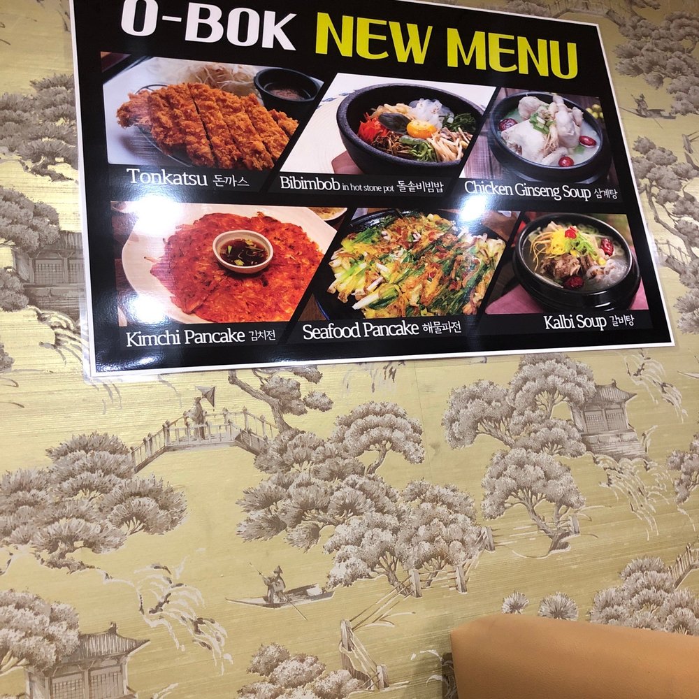 O-Bok Korean Restaurant - One of their menu - Korean Near Me - Honolulu, Hawaii O-Bok Korean Restaurant - One of their menu - Korean Near Me - Honolulu, Hawaii