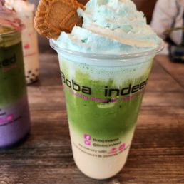 Cookie Butter matcha milk tea Cookie Butter matcha milk tea