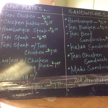 North Shore Grinds - Menu 2014 - Hawaiian Near Me - Honolulu, Hawaii