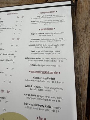 Menu photo 5 Rioja Denver, CO