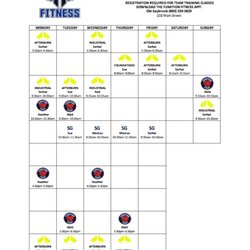 Funktion Fitness - Current Old Saybrook Team Training Schedule
