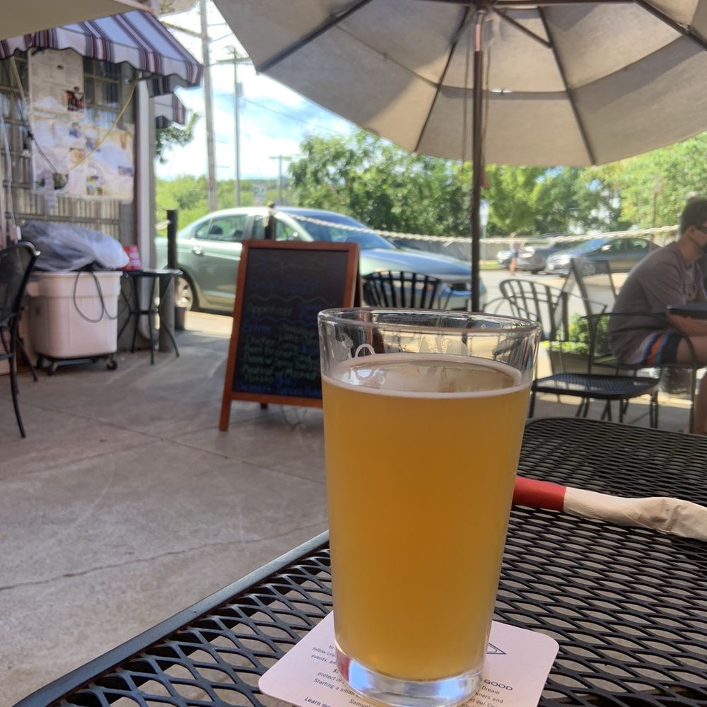 Nice cold draft beer while sitting on the patio :-)