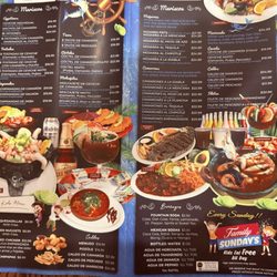 Famous Rivera Grill - Back menu - Seafood (Mariscos)