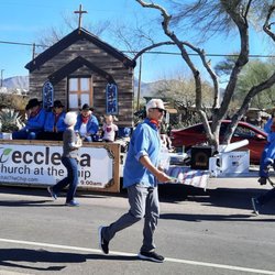 Church At the Chip In Cave Creek Arizona - March 18, 2023 Cave Creek rodeo parade.