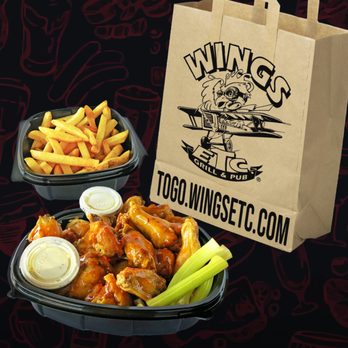 Wings Etc - a bag of wings and fries - Sports Bars Near Me - Eaton, Ohio Wings Etc - a bag of wings and fries - Sports Bars Near Me - Eaton, Ohio