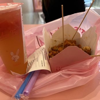 Ume Tea - Lychee SP Lychee & Watermelon Green Tea Popcorn Chicken - Bubble Tea Near Me - Millbrae, California Ume Tea - Lychee SP Lychee & Watermelon Green Tea Popcorn Chicken - Bubble Tea Near Me - Millbrae, California