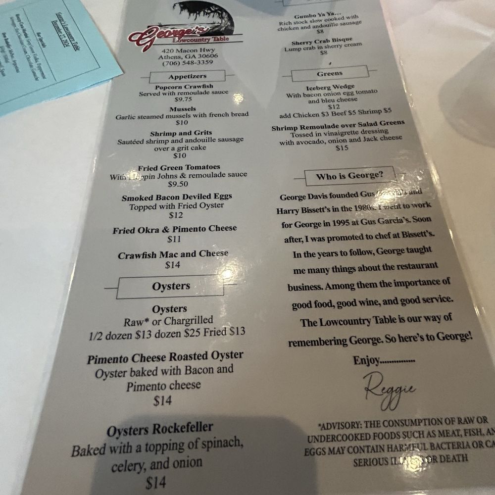 George's Lowcountry Table - George's lowcountry... - Seafood Near Me - Athens, Georgia George's Lowcountry Table - George's lowcountry... - Seafood Near Me - Athens, Georgia