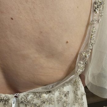 Fragile Fit Alterations - After Darcy took in the back, floppy and not fitted - Bridal Near Me - Mukilteo, Washington Fragile Fit Alterations - After Darcy took in the back, floppy and not fitted - Bridal Near Me - Mukilteo, Washington
