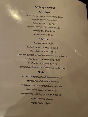 Menu photo 6 Harspoon’s Culebra, PR