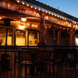 Pizza Place - Our patio at night