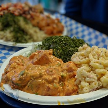 Seattle Fish Guys - Spicy ahi, mac salad (with salmon bits), white rice (with too much furikake), IG: @foodmakesmehoppy - Seafood Markets Near Me - Seattle, Washington