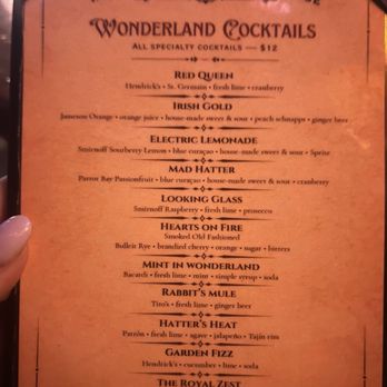 Missy's White Rabbit Lounge - Drink themed menu - Bars Near Me - Eureka Springs, Arkansas