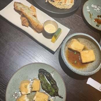 Ginza - Shishito Peppers, Chicken Egg Roll, Agedashi Tofu, Gyoza - Izakaya Near Me - Las Vegas, Nevada Ginza - Shishito Peppers, Chicken Egg Roll, Agedashi Tofu, Gyoza - Izakaya Near Me - Las Vegas, Nevada
