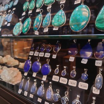 4 Sisters Holistic Remedies - Glass case of precious pendants - Spiritual Shop Near Me - Renton, Washington 4 Sisters Holistic Remedies - Glass case of precious pendants - Spiritual Shop Near Me - Renton, Washington