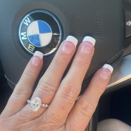 Classic Pink and White Acrylic.