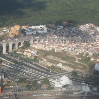 Aeroporto de Lisboa - Here's a view of the Aqueduto das Aguas Livres on approach to LIS, west of the big Amoreiras center and business area. - Airports Near Me - Lisbon, 11