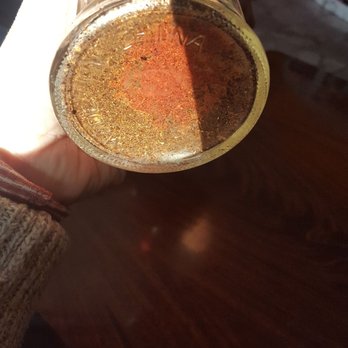 Maya Teriyaki House - all they do is refill this chili powder. the bottom of the bottle is old, nasty, you can tell the difference in the color i felt disgusted - Japanese Near Me - Paramount, California Maya Teriyaki House - all they do is refill this chili powder. the bottom of the bottle is old, nasty, you can tell the difference in the color i felt disgusted - Japanese Near Me - Paramount, California