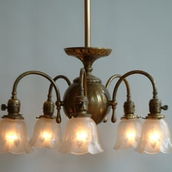 Old Town Antique Lighting - Antique electrolier. Just one of many unique and fabulous antique lighting fixtures.