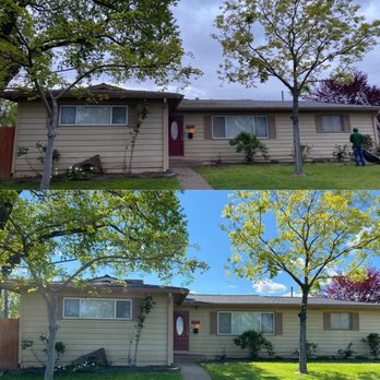 Clark's Gables Roofing - The top is the before and the bottom is after. - Roofing Near Me - Roseville, California