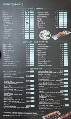 Menu photo 1 Mountain Flying Fish Breckenridge, CO Menu photo 1 Mountain Flying Fish Breckenridge, CO