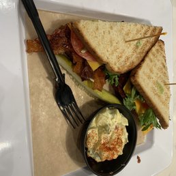 Awesome BLT Avocado with cheese and Potato Salad Awesome BLT Avocado with cheese and Potato Salad