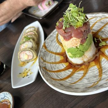Blue Sushi Sake Grill - Delicious Tuna tower - Sushi Bars Near Me - Naperville, Illinois Blue Sushi Sake Grill - Delicious Tuna tower - Sushi Bars Near Me - Naperville, Illinois