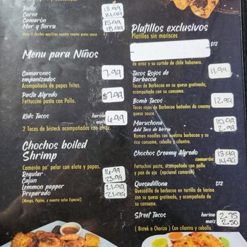Mariscos Los Chochos Fieros - Menu 2/2 - Mexican Near Me - Tyler, Texas Mariscos Los Chochos Fieros - Menu 2/2 - Mexican Near Me - Tyler, Texas