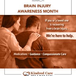 Kindred Care Pharmacy - March is Brain Injury Awareness Month
Every 9 seconds, someone in the U.S. sustains a brain injury.