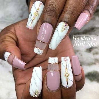 Wanderlust Nail Spa - Marble and nude! - Nail Salons Near Me - Clearwater, Florida Wanderlust Nail Spa - Marble and nude! - Nail Salons Near Me - Clearwater, Florida