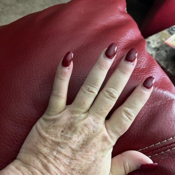 Sun City Nails - This is after 3 weeks of getting them done. This is dip on natural nails.  They still look pretty good. - Nail Salons Near Me - Sun City Center, Florida