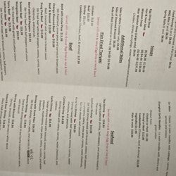 Ginger Oriental Resturant - Nov 2022 menu