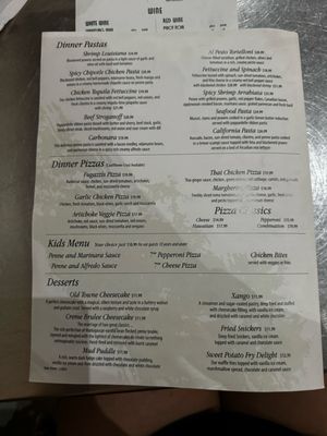 Menu photo 1 Fugazzis Visalia, CA