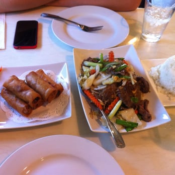 Elephant Thai Kitchen - Egg rolls & main course were tasty with a side of rice! - Thai Near Me - Long Beach, California Elephant Thai Kitchen - Egg rolls & main course were tasty with a side of rice! - Thai Near Me - Long Beach, California