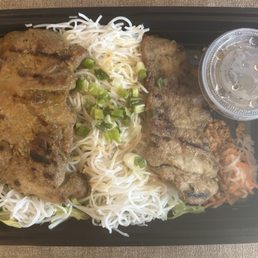 V1. Grilled Meat over Vermicelli (chicken) Very good V1. Grilled Meat over Vermicelli (chicken) Very good