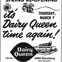 Dairy Queen Store - Dubuque Rhomberg Dairy Queen - March 1968