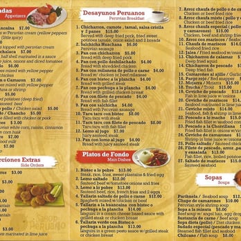 Sabor Peruano - Elizabeth - Page 2 -- This is from their take out menu. - Latin American Near Me - Elizabeth, New Jersey Sabor Peruano - Elizabeth - Page 2 -- This is from their take out menu. - Latin American Near Me - Elizabeth, New Jersey
