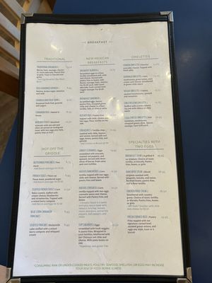 Menu photo 8 Pantry Restaurant Santa Fe, NM