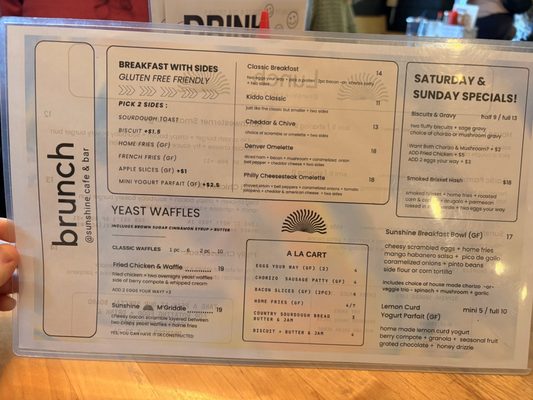 Menu photo 5 Sunshine Cafe and Bar Sequim, WA